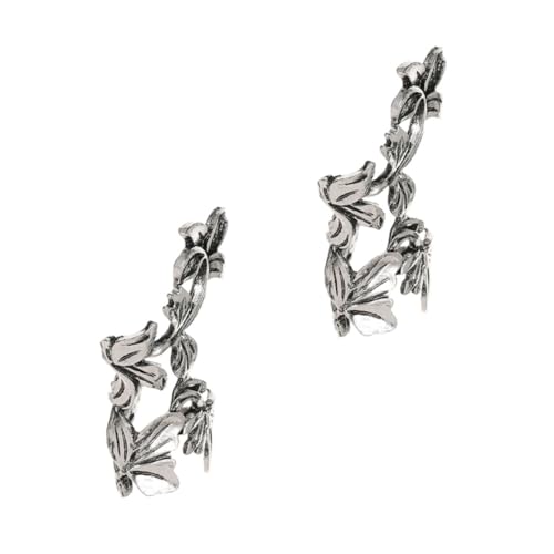 Gatuida 2 Stück Vintage Ohrclips Damen Ohrklemmen Piercing Modische Ohrmanschetten Baumblatt Design Silberfarbene Ohrschmuck für Frauen und Mädchen Gatuida 2 Stück Vintage Ohrclips Damen Ohrklemmen Piercing Modische Ohrmanschetten Baumblatt Design Silberfarbene Ohrschmuck für Frauen und Mädchen von Gatuida