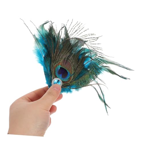 Gatuida 2 Stück Vintage Pfauenfeder Haarspangen mit Strass Farbenfrohe Haarschmuck Damen Filigrane Verarbeitung für Hochzeit Tanzparty und Festliche Anlässe von Gatuida