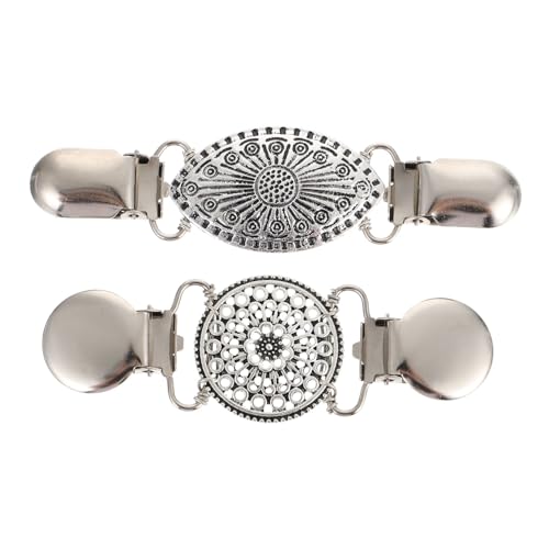 Gatuida 2 Stück Vintage Shawl Clips Teilig Langlebige Cardigan Clips für Damen Einfach zu Befestigen Vielseitig für Jacken Pullover Schals Eleganter Verschluss für Formelle und von Gatuida