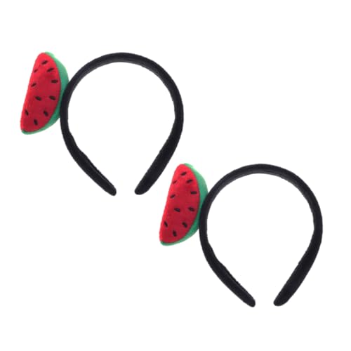 Gatuida 2 Stück Wassermelonen Haarreif Lustiges Tropisches Stirnband mit Realistischem Fruchtdesign für Damen und Mädchen Party Sommer Accessoire von Gatuida
