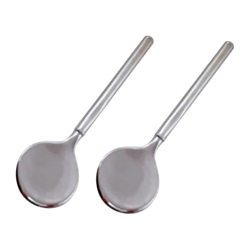 Gatuida 2 Stück Zinklegierung Kosmetikspatel Mini Creme Löffel Rundkopf Augencreme Applikator Hautpflege Präzise Anwendung Wiederverwendbar Langlebig Ergonomisch Gestaltet von Gatuida