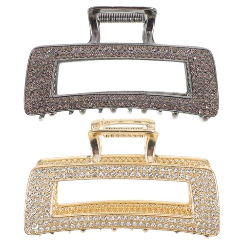 Gatuida 2 Stück große Haarklammern mit Strasssteinen, glitzernde Haarspange, rutschfeste Metallbackenklemmen, Hochsteckfrisur-Haarschmuck für Frauen und Mädchen, Hochzeitsfeier von Gatuida