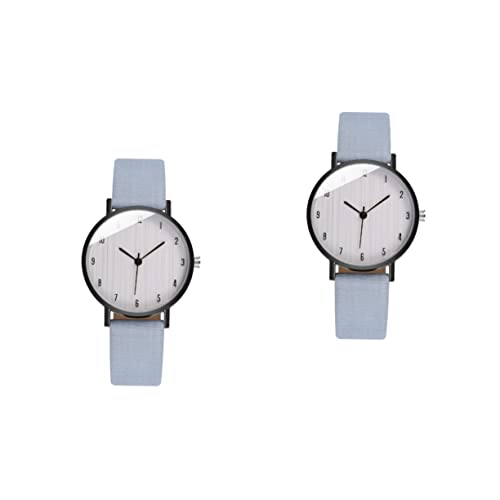 Gatuida 2stücke Stylische Damen-Armbanduhr Mit Lederarmband Leichtgewichtig Und Einfach Abzulesen Als Für Festivals Und Besondere Anlässe von Gatuida