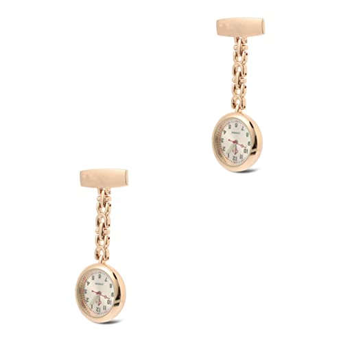 Gatuida 2stücke Glow in The Dark Schwesternuhr Leichte Präzise Taschenuhr Mit Brooch-Design Für Pflegepersonal Und Robuste Und Tragbare Armbanduhr Mit Nachtleuchtfunktion von Gatuida