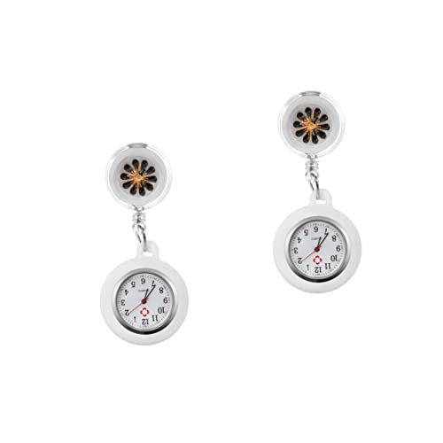 Gatuida 2stücke Kreative Clip Schwesternuhr Aus Legierung Für Und Ärzte Fob Uhr Mit Stilvollem Blumenmuster Präzise Technologie Leicht Und Batteriebetrieben Für Berufe von Gatuida