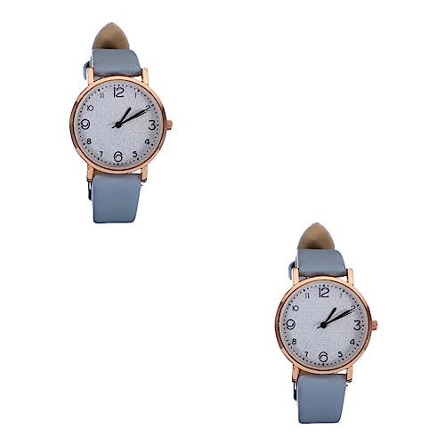 Gatuida 2-Teilige Uhr Studenten-Geschenk Fitnessstudio Geschenk Damenuhren Für Damen Handuhr Für Damen Studentenuhren Armbanduhr Pu-Gürtel Modische Fitness Ultradünnes Gehäuse von Gatuida