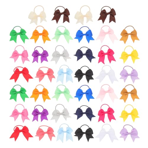 Gatuida 20 Paar kleine Haarschleifen: Weiche, dehnbare Pferdeschwanzhalter für Babys – Haarschmuck mit Schleife für Säuglinge, Kleinkinder und Kinder – keine Beschädigungen durch Mini-Gummibänder von Gatuida