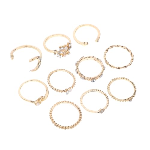 Gatuida 20 Stück Chic Ring Set Damen Ringe Mond Stern Design Verstellbar Modisch Elegant für Alltag Party Schmuck von Gatuida
