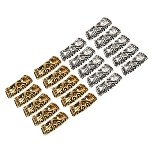 Gatuida 20 Stück Dreadlock Perlen Haarschmuck Für Zöpfe Metallmanschetten in Antik Silber Und Gold Haarringe Für Dreadlocks Selbstgemacht Haarzubehör Für Damen Geeignet Für von Gatuida