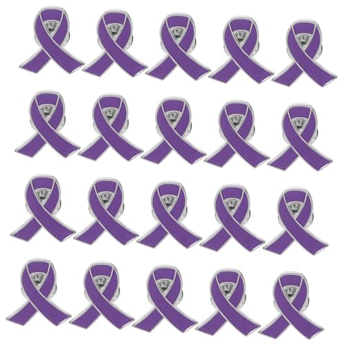 Gatuida 20 Stück Teiliges Broschen mit Bewusstseinsschleife Emaillierte Anstecknadeln für Kleidung und Rucksäcke Leichte Schmuckpins zur Gewaltprävention für Frauen und Mädchen von Gatuida