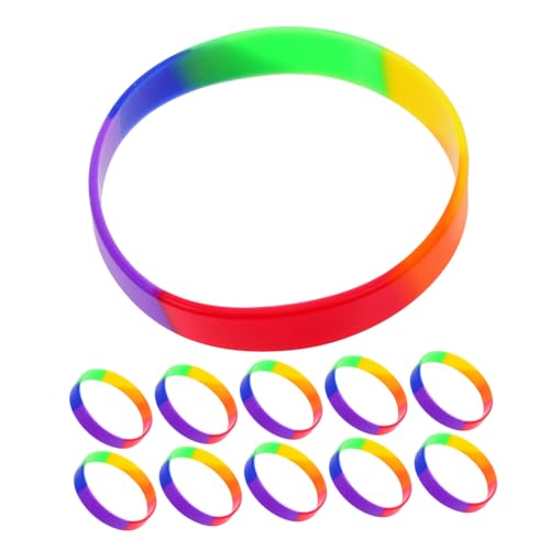 Gatuida 20 Stück Teiliges Bunte Pride Wristbands Flexibel Wiederverwendbar Party Deko für Sport und Lgbt Parade Veranstaltung von Gatuida