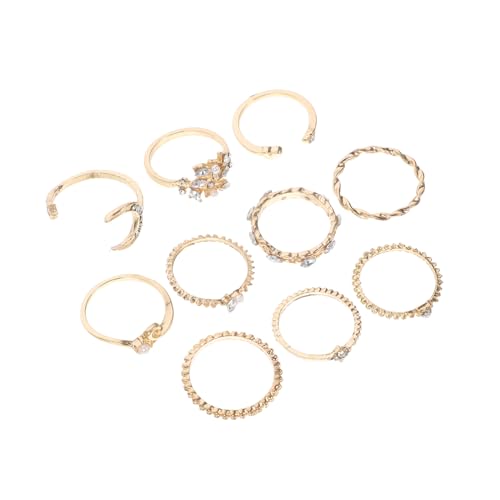 Gatuida 20 Stück Teiliges Damen Ring Set Mond Stern Design Modisch Eleganter Schmuck aus Langlebiger Legierung Verstellbare Finger Ringe für Vielseitige Kombination und Individuelles von Gatuida