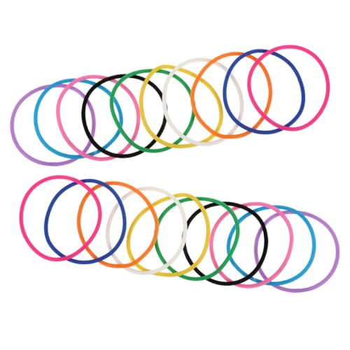 Gatuida 20 Stück Teiliges Dehnbare Silikon Armbänder in Mischfarben Hautfreundliche Runde Dekorative Armbänder für Party Haarband Freundschaftsband Vielseitig Verwendbare Flexible von Gatuida
