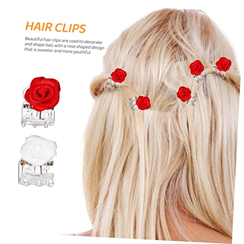 Gatuida 20 Stück Teiliges Kleine Haarspangen aus Kunststoff Robuste Haarklammern für Damen und Mädchen Farblich Sortiert Weiß und Rot Flexibel Langlebig Rutschfest zum Stylen und Fixieren von Gatuida
