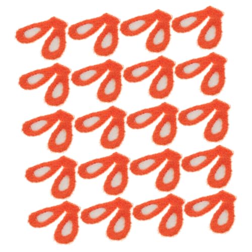Gatuida 20 Stück Teiliges Plüsch Hasenohren Haarschmuck DIY Bastelset Weiche Hasenohren Charms in Leuchtendem Orange für Haarspangen Kopfschmuck und Kreative Handarbeiten von Gatuida