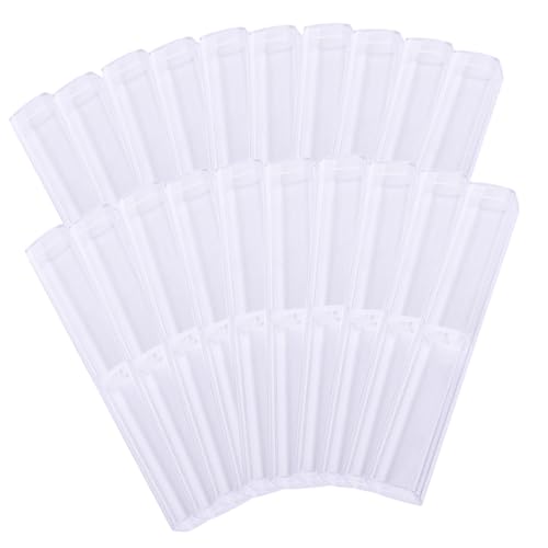 Gatuida 20 Stück Teiliges Transparentes Kunststoff Federpen Etui mit Stabilem Deckel Langlebige Geschenkbox zur Einzeldisplay Aufbewahrung Leicht und Kratzfest für Stifte und Schreibwaren von Gatuida