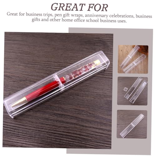 Gatuida 20 Stück Teiliges Transparentes Stifthalter Rechteckige Pen Box Einzelner Kugelschreiber aufbewahrungskasten Geschenkverpackung für Büro und Feierlichkeiten von Gatuida