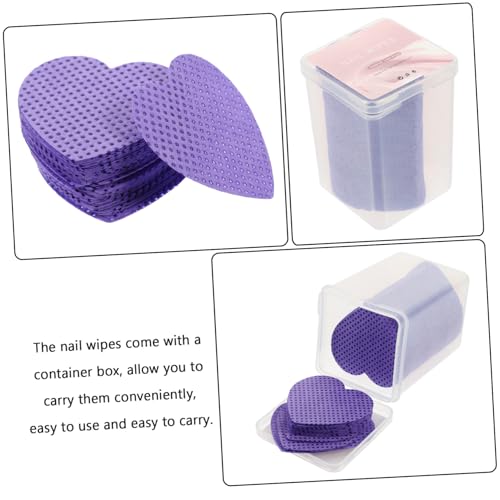 Gatuida 200 Blatt Herzförmige Nagellackentferner Pads mit Praktischer Aufbewahrungsbox Fusselfreie Wattepads für Gel und Acrylnägel Kompakt für Reisen und Schnelle Maniküre zu Hause von Gatuida