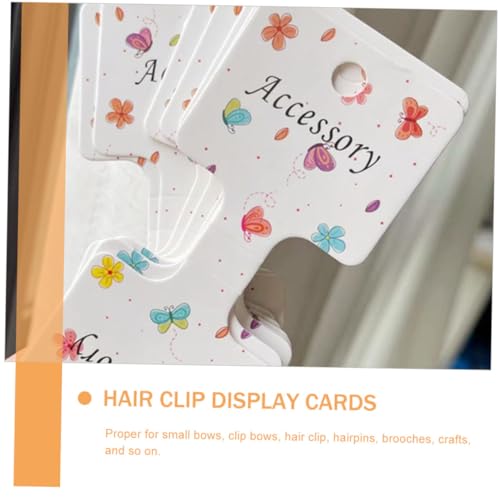 Gatuida 200 Stück Haarklammer Halter Karten Perforierte Schmuckanhänger für Haarspangen Haarschleifen und DIY Accessoires Vielseitige Displaykarten zum Aufhängen und Organisieren von von Gatuida