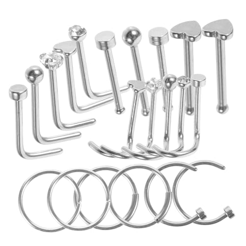 Gatuida 21 Stck Teiliges Nasenring Set und Nasenstecker für Damen Geeignet für Jeden und Geschenkidee für Freunde und Familie von Gatuida
