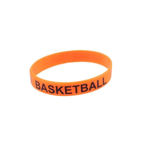 Gatuida 25 Stück Teiliges Basketball Silikonarmband Einfarbig Bedruckte Langlebige Wristbands für Party Karneval Geburtstag Auffällige Sport Deko Bequemes Tragen Kombinierbar von Gatuida