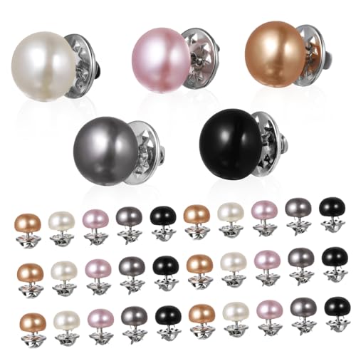 Gatuida 25 Stück Teiliges Perlen Dekorative Anti exposure anstecknadeln in Fünf Farben Sicherer Verschluss zum Verhindern von Kleidungs pannen bei Blusen Röcken Strickjacken von Gatuida