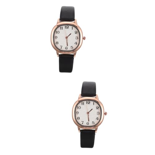 Gatuida 2stücke Retro Stil Damen Armbanduhr Mit Pu-Armband Präzise Quarzbewegung Elegante Freizeit-Uhr Für Frauen Für Zu Feiertagen Oder Geburtstagen von Gatuida