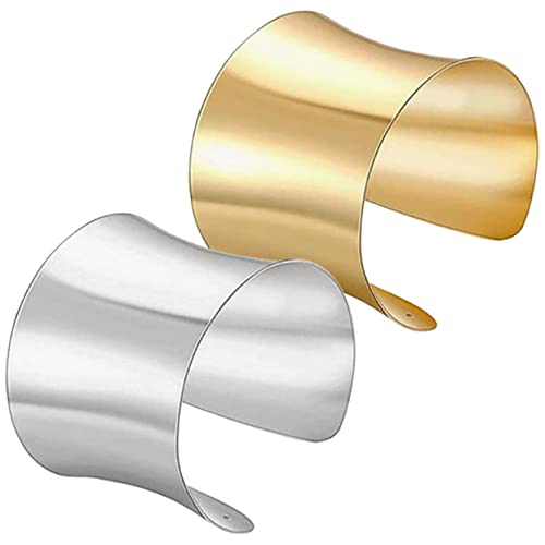 Gatuida 2 Stücke Damen Armreif Manschette Breite Schmuck Verstellbar Armbänder für Hochzeit Geburtstag Valentinstag Gatuida 2 Stücke Damen Armreif Manschette Breite Schmuck Verstellbar Armbänder für Hochzeit Geburtstag Valentinstag von Gatuida