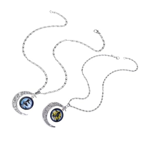 Gatuida 2Stücke Halloween Halskette mit Mondanhänger Gothic Schmuck für Frauen Halskette mit Hexendetails Eleganter Schmuck für Halloween Partys Gatuida 2Stücke Halloween Halskette mit Mondanhänger Gothic Schmuck für Frauen Halskette mit Hexendetails Eleganter Schmuck für Halloween Partys von Gatuida