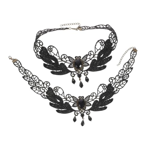 Gatuida 2stücke Spitzen-chokerhalskette Für Damen Verstellbar Mit Feinen Details Für Partys Tänze Und Theateraufführungen Langlebig Und Widerstandsfähig Gegen Abnutzung von Gatuida