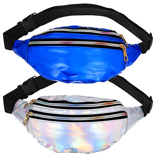 Gatuida Vintage Holographische Bauchtasche für Damen und Herren Verstellbare Gürteltasche PU für Sport Reisen und Festivals Wasserabweisend Leicht zu Reinigen Retro Stil Gatuida Vintage Holographische Bauchtasche für Damen und Herren Verstellbare Gürteltasche PU für Sport Reisen und Festivals Wasserabweisend Leicht zu Reinigen Retro Stil von Gatuida