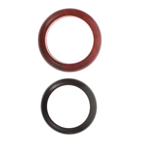 Gatuida 2stücke Holz Fingerringe Handwerk Ringe Vintage Finger Dekorationen Ringe Ornamente Holzringe Naturholz von Gatuida