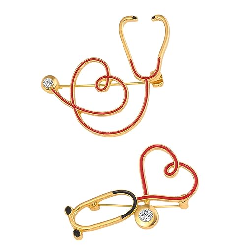 Gatuida 2 Stücke Kreative Legierung Krankenschwester Broschen Cartoon Brosche für Ärzte und Pflegekräfte Dekorative Brustnadel für Frauen von Gatuida