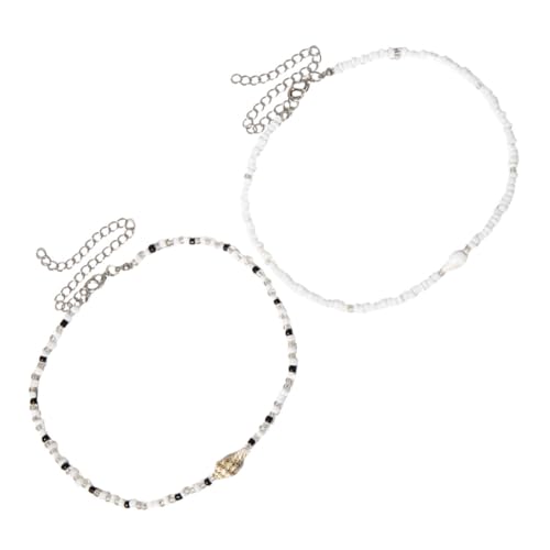 Gatuida 2stücke Muschelkette Adjustable Beaded Choker Halskette Für Teenager Und Frauen Bunte Handgefertigte Strand-juwelen Mit Muscheln Für Sommer-stil von Gatuida