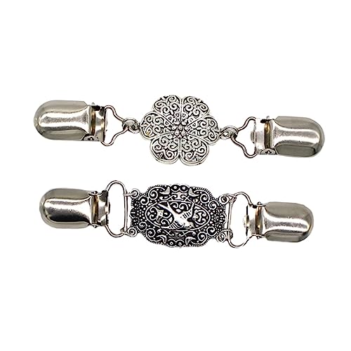 Gatuida 2 Stücke Modische Stoff Schal Schnalle Legierung Brosche Für Damen Schalclip Dekorative Corsage Stoff Schalschnalle Für Cardigans Und Kleider von Gatuida