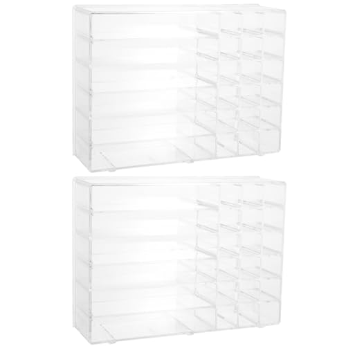 Gatuida 2Stücke Teiliges Kosmetik Aufbewahrungssystem Abnehmbarer Organizer für Kleine Gegenstände Praktische Desktop Ordnungslösung für Make Up und Zubehör von Gatuida