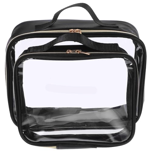 Gatuida 2Stücke Transparente Make Up Taschen Wasserfester Große und Kleine Kosmetiktasche Tragbarer Organizer für Make Up und Toilettenartikel für Reisen von Gatuida