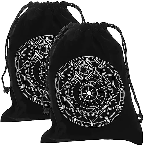 Gatuida 2St Tasche mit Kordelzug Tarot-Halter Taschen mit Kordelzug aufbewahrungssack Storage Pockets Aufbewahrungstasche für Schmuck Geschenkbeutel Geschenktasche Orakel Würfel Flanell von Gatuida