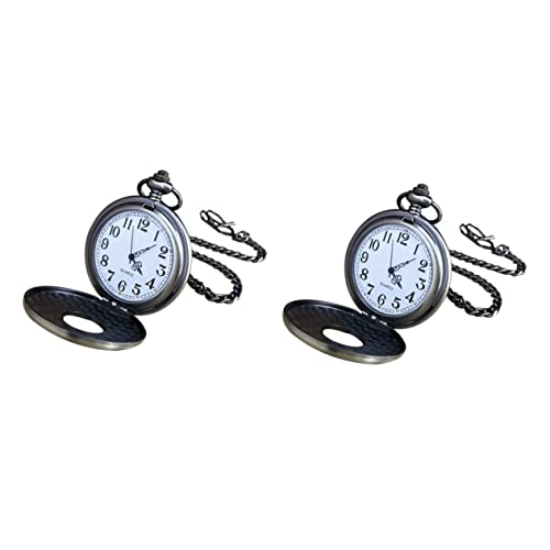 Gatuida 2st Taschenuhr Antike Uhr Mechaniker Vintage Kettenuhr Hohle Uhr Antike Mechanische Uhr Hohluhr Aus Legierung Skelettuhren Bewegung Student Quarzwerk Aushöhlen von Gatuida