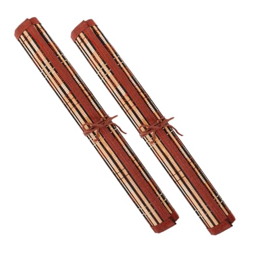 Gatuida 2stücke Aquarellpinselhalter Aus Bambus Pinselrolle Für Künstler Roll-up-stifteetui Chinesischer Pinselstifthalter Bambus-Marker-Organizer Roll-up-Tasche Für Künstlerpinsel von Gatuida