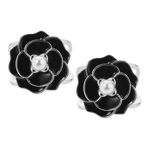 Gatuida 2stücke Blumen-seidenschal-clips Perlenschal-ringe Mit Einzigartigem Blüten-design Für Frauen Und Mädchen Accessoires Für Schals Und Umhänge von Gatuida