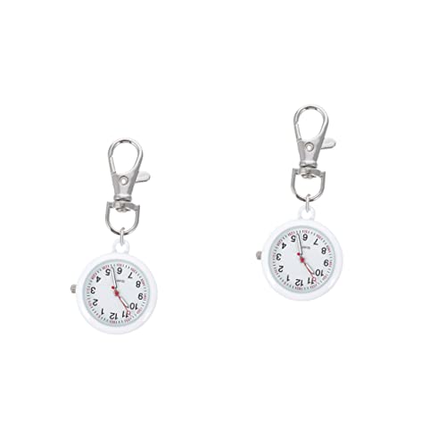 Gatuida 2stücke Edelstahl Taschenuhr Für Krankenschwestern Praktische Hängende Uhr Mit Präziser Zeitmessung Für Pflegebereich Dekorieren Von Schlüsseln von Gatuida