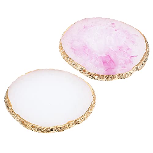 Gatuida 2stücke Harz Nagelkunst Palette Farbtablett Für Maniküre Nagelmalerei Make-up Tablett Mit Glatten Kanten Zum Mischen Von Lidschatten Lippenstiften Und Anderen Produkten von Gatuida