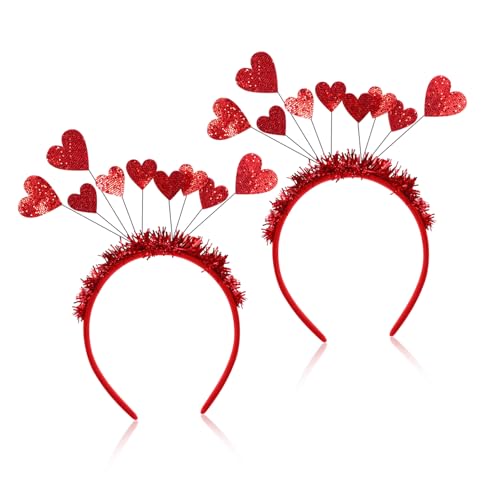 Gatuida 2stücke Herz-haarreif Mädchen Lustige Pailletten-haarbänder in Herzform Haaraccessoires Für Valentinstag Hochzeiten Und Partys von Gatuida