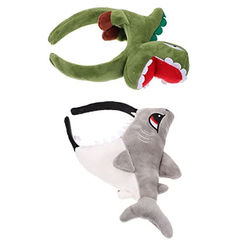 Gatuida 2stücke Kreative Cartoon Shark Dinosaurier Kopfschmuck Junge Mädchen Party Stirnbänder Mit Elastischem Design Für Halloween Karneval Aufführungen Und Familienfeiern von Gatuida