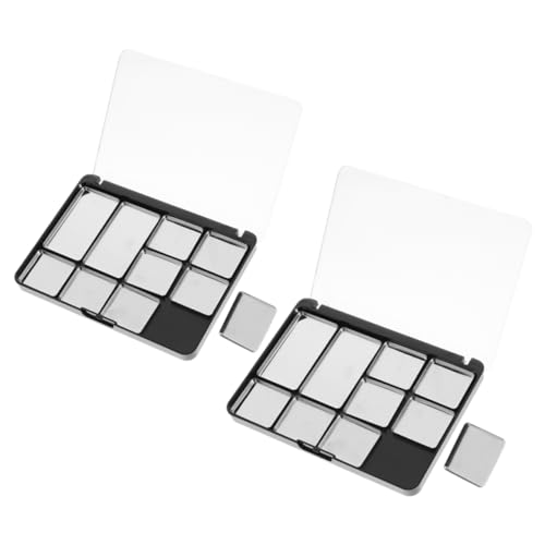 Gatuida 2stücke Leere Augen Makeup Palette Magnetische Lidschatten Halterung Reisebedarf Mit Klarsichtdeckel Organizer von Gatuida