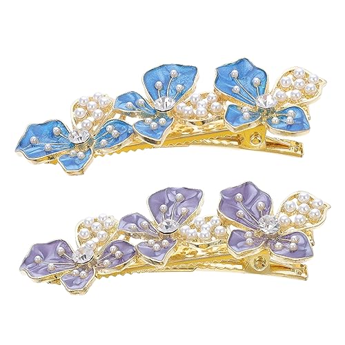 Gatuida 2stücke Perlen Haarschmuck Clip Für Mädchen Frauen Blumen Haarspange Perlen Haarnadel Mädchen Frauen Kopfschmuck von Gatuida