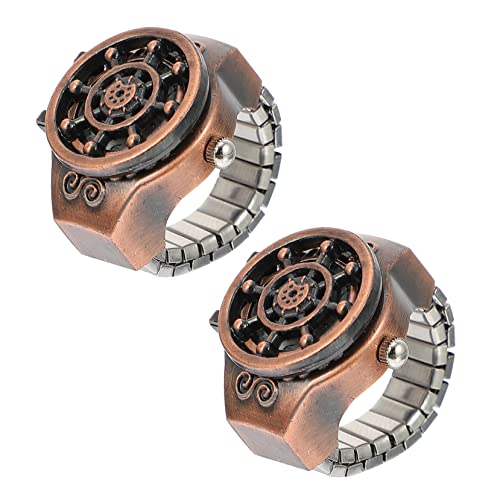 Gatuida 2 Stück Damen Ring Uhr Ringförmige Uhr Aus Edelstahl Mit Digitalem Ziffernblatt Modische Dekorationsuhr Für Frauen Einzigartiges Design Für Alltag Und Besondere Anlässe von Gatuida