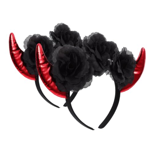 Gatuida 2stücke Teufelshorn-stirnband Für Halloween Flexibles Haarband Mit Teufelshörnern Passend Für Verschiedene Kopfgrößen Für Partys Und Kostüme von Gatuida