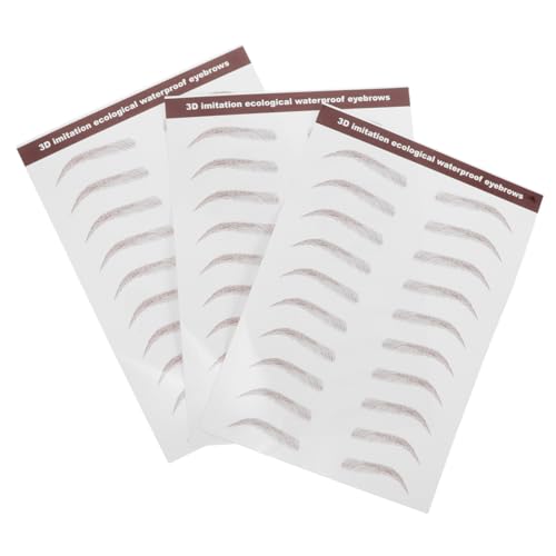 Gatuida 3 Blätter Haarähnliche Transfer Aufkleber für Natürliche Augenbrauenformung Einfach Anzuwenden für Anfänger und Farbe von Gatuida